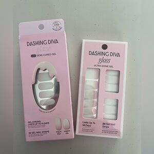 Dashing Diva Glaze LED Semi-Cured Gel Press-On Nails - Pink